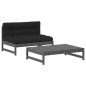 vidaXL Set Divani da Giardino 2pz con Cuscini in Legno Massello Grigio vidaXL Set Divani da Giardino 2pz con Cuscini in Legno Massello Grigio