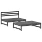 vidaXL Set Divani da Giardino 2pz con Cuscini in Legno Massello Grigio vidaXL Set Divani da Giardino 2pz con Cuscini in Legno Massello Grigio