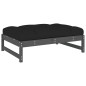 vidaXL Set Divani da Giardino 2pz con Cuscini in Legno Massello Grigio vidaXL Set Divani da Giardino 2pz con Cuscini in Legno Massello Grigio