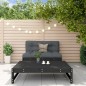 vidaXL Set Divani da Giardino 2 pz con Cuscini in Legno Massello Nero vidaXL Set Divani da Giardino 2 pz con Cuscini in Legno Massello Nero