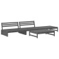 vidaXL Set Divani da Giardino 4pz con Cuscini in Legno Massello Grigio vidaXL Set Divani da Giardino 4pz con Cuscini in Legno Massello Grigio