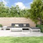 vidaXL Set Divani da Giardino 5pz con Cuscini in Legno Massello Bianco vidaXL Set Divani da Giardino 5pz con Cuscini in Legno Massello Bianco