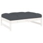 vidaXL Set Divani da Giardino 5pz con Cuscini in Legno Massello Bianco vidaXL Set Divani da Giardino 5pz con Cuscini in Legno Massello Bianco