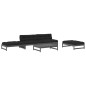 vidaXL Set Divani da Giardino 5pz con Cuscini in Legno Massello Grigio