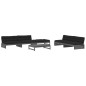 vidaXL Set Divani da Giardino 6pz con Cuscini in Legno Massello Grigio vidaXL Set Divani da Giardino 6pz con Cuscini in Legno Massello Grigio