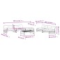 vidaXL Set Divani da Giardino 6pz con Cuscini in Legno Massello Grigio vidaXL Set Divani da Giardino 6pz con Cuscini in Legno Massello Grigio