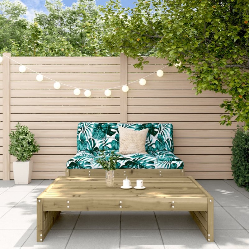 vidaXL Set Divani da Giardino 2pz con Cuscini Legno Impregnato di Pino vidaXL Set Divani da Giardino 2pz con Cuscini Legno Impregnato di Pino