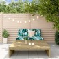 vidaXL Set Divani da Giardino 2pz con Cuscini Legno Impregnato di Pino vidaXL Set Divani da Giardino 2pz con Cuscini Legno Impregnato di Pino
