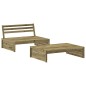 vidaXL Set Divani da Giardino 2pz con Cuscini Legno Impregnato di Pino vidaXL Set Divani da Giardino 2pz con Cuscini Legno Impregnato di Pino