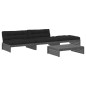 vidaXL Set Divani da Giardino 4pz con Cuscini in Legno Massello Grigio vidaXL Set Divani da Giardino 4pz con Cuscini in Legno Massello Grigio