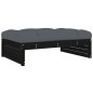 vidaXL Set Divani da Giardino 4 pz con Cuscini in Legno Massello Nero vidaXL Set Divani da Giardino 4 pz con Cuscini in Legno Massello Nero