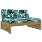 vidaXL Set Divani da Giardino 4pz con Cuscini Legno Impregnato di Pino vidaXL Set Divani da Giardino 4pz con Cuscini Legno Impregnato di Pino