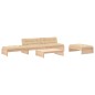 vidaXL Set Divani da Giardino 5 pz con Cuscini in Legno Massello