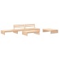 vidaXL Set Divani da Giardino 5 pz con Cuscini in Legno Massello