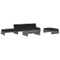 vidaXL Set Divani da Giardino 5pz con Cuscini in Legno Massello Grigio vidaXL Set Divani da Giardino 5pz con Cuscini in Legno Massello Grigio