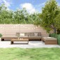 vidaXL Set Divani da Giardino 5 pz con Cuscini in Legno Massello Miele vidaXL Set Divani da Giardino 5 pz con Cuscini in Legno Massello Miele