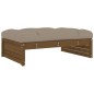 vidaXL Set Divani da Giardino 5 pz con Cuscini in Legno Massello Miele vidaXL Set Divani da Giardino 5 pz con Cuscini in Legno Massello Miele