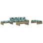 vidaXL Set Divani da Giardino 5pz con Cuscini Legno Impregnato di Pino