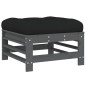 vidaXL Set Divani da Giardino 7pz con Cuscini in Legno Massello Grigio vidaXL Set Divani da Giardino 7pz con Cuscini in Legno Massello Grigio