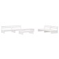 vidaXL Set Divani da Giardino 6pz con Cuscini in Legno Massello Bianco vidaXL Set Divani da Giardino 6pz con Cuscini in Legno Massello Bianco