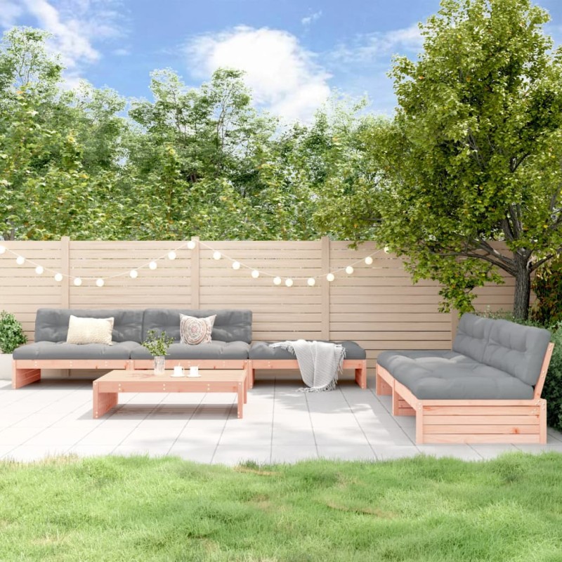 vidaXL Set Divani Giardino 6 pz con Cuscini Legno Massello di Douglas vidaXL Set Divani Giardino 6 pz con Cuscini Legno Massello di Douglas