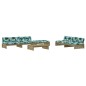 vidaXL Set Divani da Giardino 6pz con Cuscini Legno Impregnato di Pino vidaXL Set Divani da Giardino 6pz con Cuscini Legno Impregnato di Pino