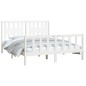 vidaXL Giroletto Testiera Bianco Massello Pino 150x200cm 5FT King Size vidaXL Giroletto Testiera Bianco Massello Pino 150x200cm 5FT King Size