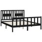 vidaXL Giroletto Testiera Nero Massello Pino 150x200 cm 5FT King Size vidaXL Giroletto Testiera Nero Massello Pino 150x200 cm 5FT King Size