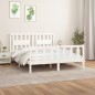 vidaXL Giroletto con Testiera Bianco Legno Massello di Pino 160x200 cm vidaXL Giroletto con Testiera Bianco Legno Massello di Pino 160x200 cm