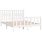 vidaXL Giroletto con Testiera Bianco Legno Massello di Pino 160x200 cm vidaXL Giroletto con Testiera Bianco Legno Massello di Pino 160x200 cm
