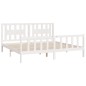 vidaXL Giroletto Testata Bianco Massello Pino 180x200cm 6FT Super King vidaXL Giroletto Testata Bianco Massello Pino 180x200cm 6FT Super King