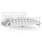 vidaXL Giroletto con Testiera Bianco Legno Massello di Pino 200x200 cm vidaXL Giroletto con Testiera Bianco Legno Massello di Pino 200x200 cm