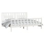 vidaXL Giroletto con Testiera Bianco Legno Massello di Pino 200x200 cm vidaXL Giroletto con Testiera Bianco Legno Massello di Pino 200x200 cm