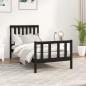 vidaXL Giroletto con Testiera Nero 90x200 cm Legno Massello di Pino