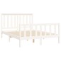 vidaXL Giroletto con Testiera Bianco 140x200 cm Legno Massello di Pino vidaXL Giroletto con Testiera Bianco 140x200 cm Legno Massello di Pino