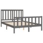 vidaXL Giroletto con Testiera Grigio 140x200 cm Legno Massello di Pino