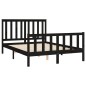 vidaXL Giroletto con Testiera Nero 140x200 cm Legno Massello di Pino vidaXL Giroletto con Testiera Nero 140x200 cm Legno Massello di Pino