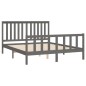 vidaXL Giroletto con Testiera Grigio 160x200 cm Legno Massello di Pino vidaXL Giroletto con Testiera Grigio 160x200 cm Legno Massello di Pino