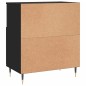 vidaXL Credenze 2 pz Nere in Legno Multistrato vidaXL Credenze 2 pz Nere in Legno Multistrato