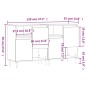 vidaXL Credenze 2 pz Nere in Legno Multistrato vidaXL Credenze 2 pz Nere in Legno Multistrato