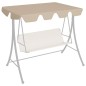 Baldacchino per Dondolo da Giardino Beige 150/130x70/105 cm Baldacchino per Dondolo da Giardino Beige 150/130x70/105 cm