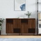 vidaXL Credenze 2 pz Rovere Marrone in Legno Multistrato vidaXL Credenze 2 pz Rovere Marrone in Legno Multistrato