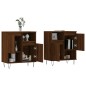 vidaXL Credenze 2 pz Rovere Marrone in Legno Multistrato vidaXL Credenze 2 pz Rovere Marrone in Legno Multistrato