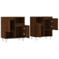 vidaXL Credenze 2 pz Rovere Marrone in Legno Multistrato vidaXL Credenze 2 pz Rovere Marrone in Legno Multistrato