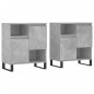 vidaXL Credenze 2 pz Grigio Cemento in Legno Multistrato vidaXL Credenze 2 pz Grigio Cemento in Legno Multistrato