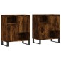 vidaXL Credenze 2 pz Rovere Fumo in Legno Multistrato vidaXL Credenze 2 pz Rovere Fumo in Legno Multistrato