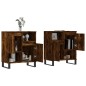vidaXL Credenze 2 pz Rovere Fumo in Legno Multistrato vidaXL Credenze 2 pz Rovere Fumo in Legno Multistrato