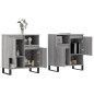 vidaXL Credenze 2 pz Grigio Sonoma in Legno Multistrato vidaXL Credenze 2 pz Grigio Sonoma in Legno Multistrato