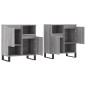 vidaXL Credenze 2 pz Grigio Sonoma in Legno Multistrato vidaXL Credenze 2 pz Grigio Sonoma in Legno Multistrato