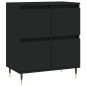 vidaXL Credenze 2 pz Nere in Legno Multistrato vidaXL Credenze 2 pz Nere in Legno Multistrato